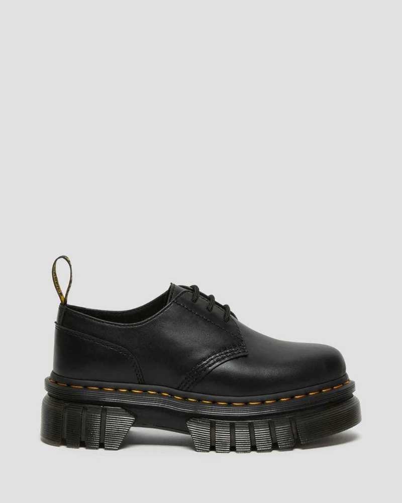 Dr Martens Audrick Nappa Lær Platform Shoes Oxford Sko Herre Svarte | WRZQF6701