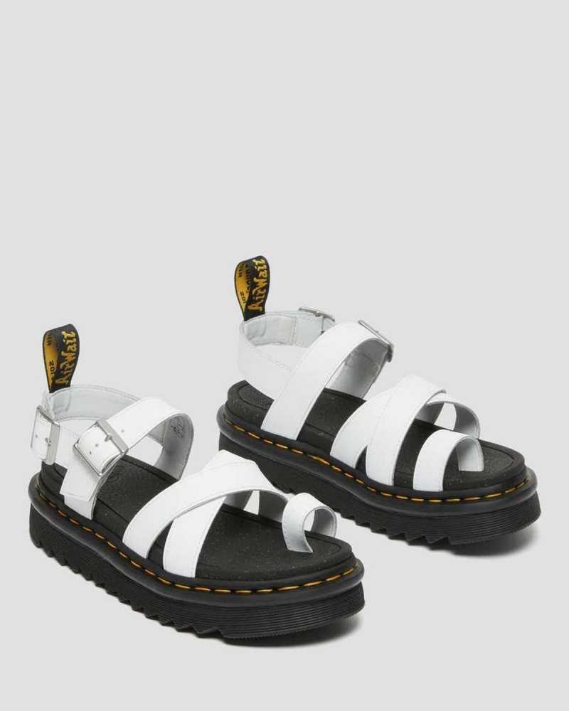 Dr Martens Avry Hydro Lær Reima Sandals Gladiatorsandaler Dame Hvite | UMVDS0658