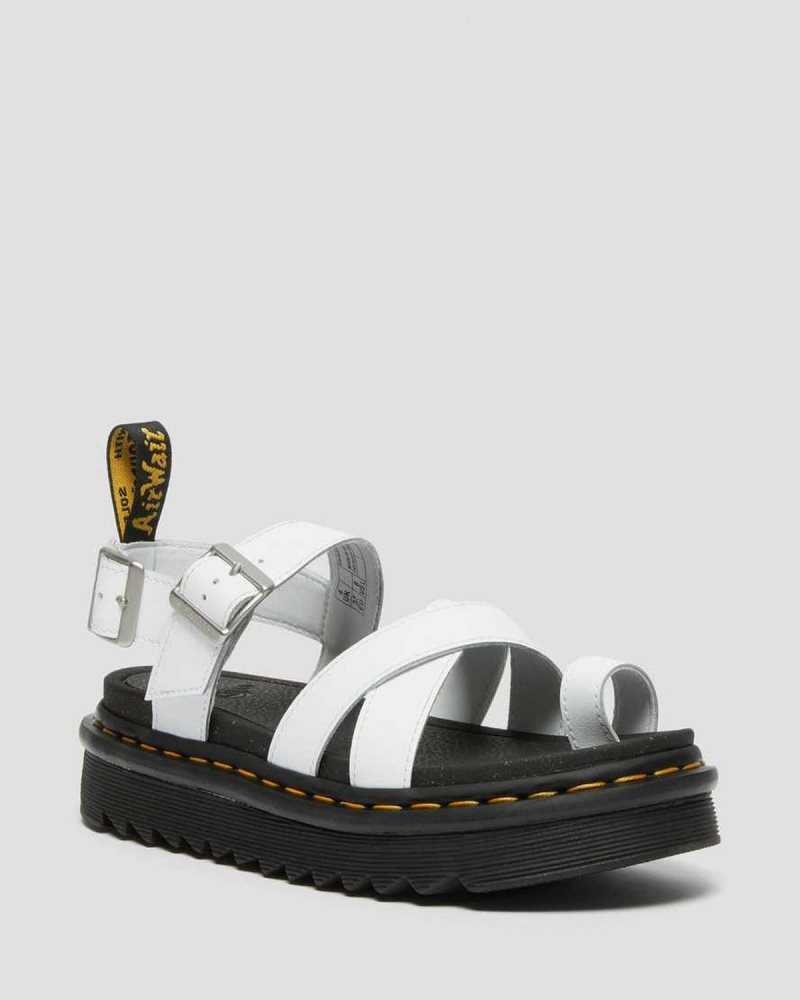 Dr Martens Avry Hydro Lær Reima Sandals Gladiatorsandaler Dame Hvite | UMVDS0658