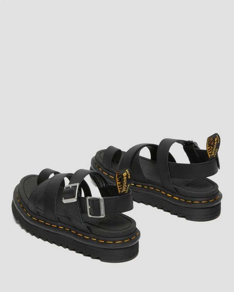 Dr Martens Avry Hydro Lær Reima Sandals Gladiatorsandaler Dame Svarte | IOMVX1682