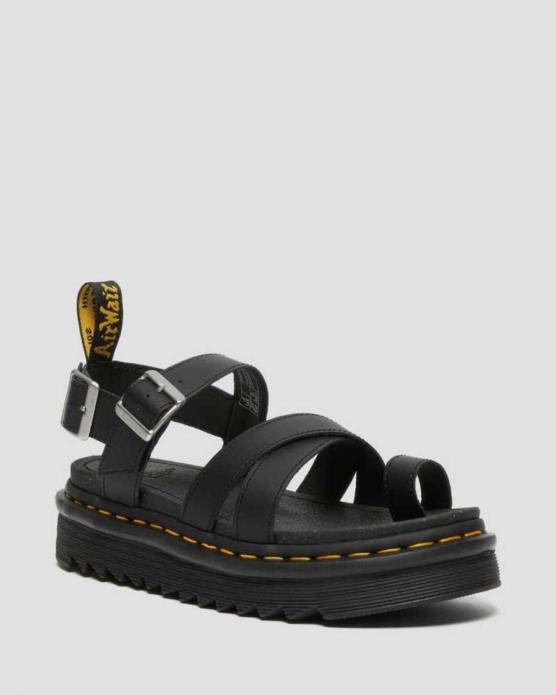 Dr Martens Avry Hydro Lær Reima Sandals Gladiatorsandaler Dame Svarte | IOMVX1682