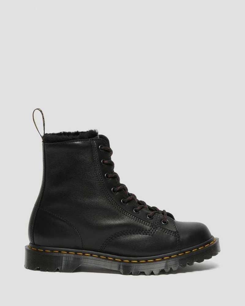 Dr Martens Barton Shearling Forede Lær Boots Made In England Herre Svarte | WPXBV4689