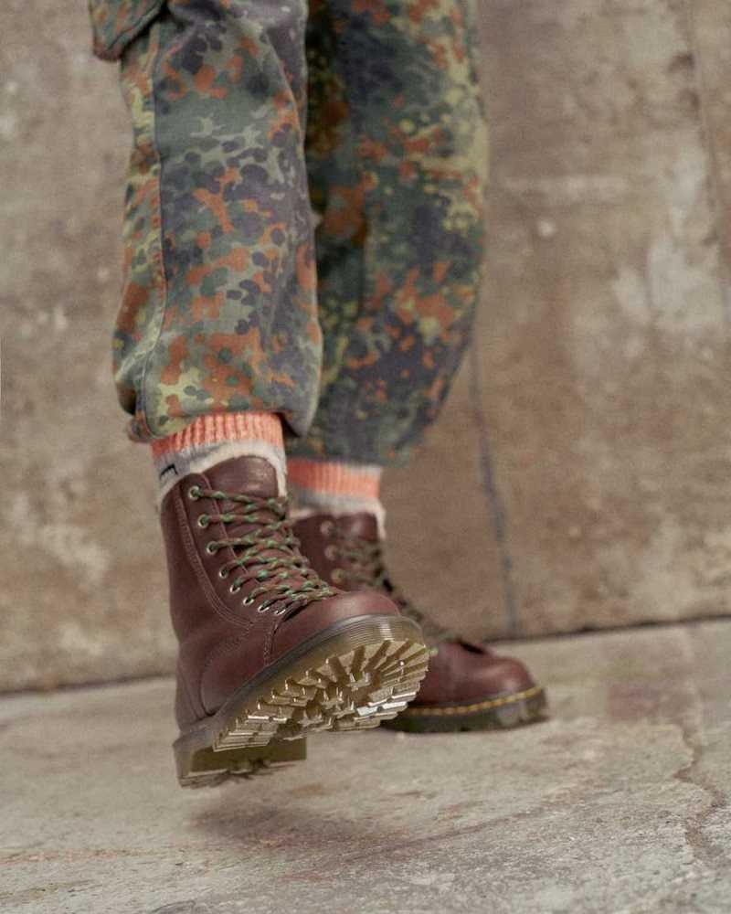 Dr Martens Barton Shearling Forede Lær Boots Vinterstøvler Herre Brune | VHBRL0431