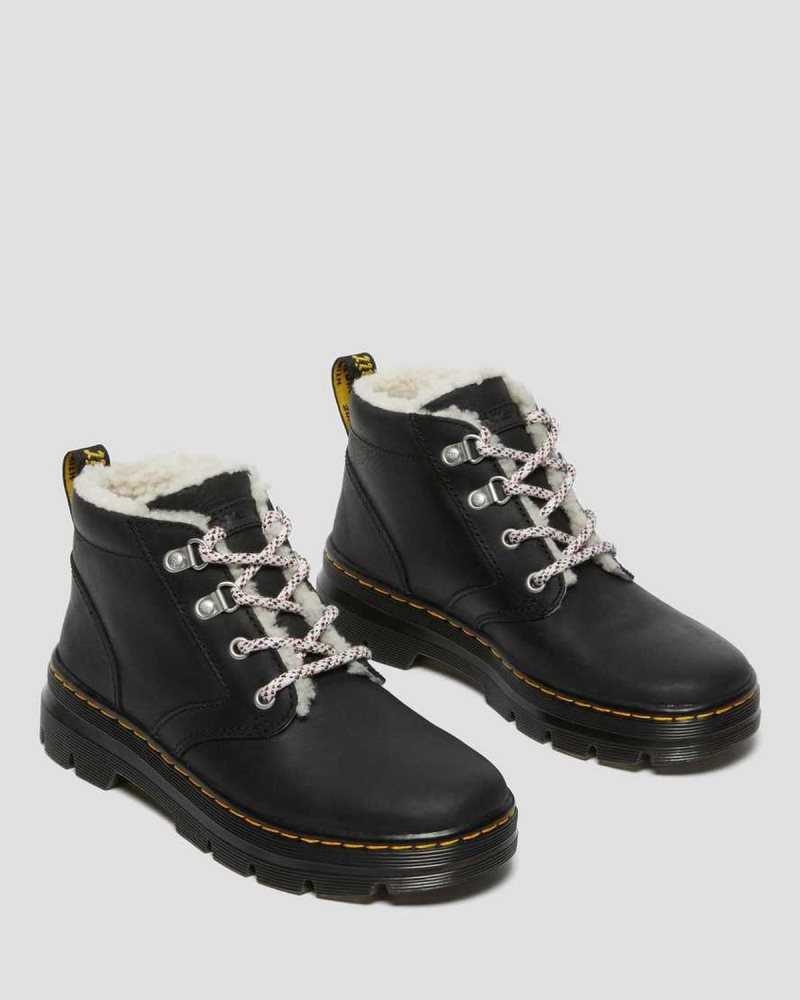 Dr Martens Bonny Faux Shearling Forede Vanlige Boots Fritidsstøvler Dame Svarte | PZYFS0143