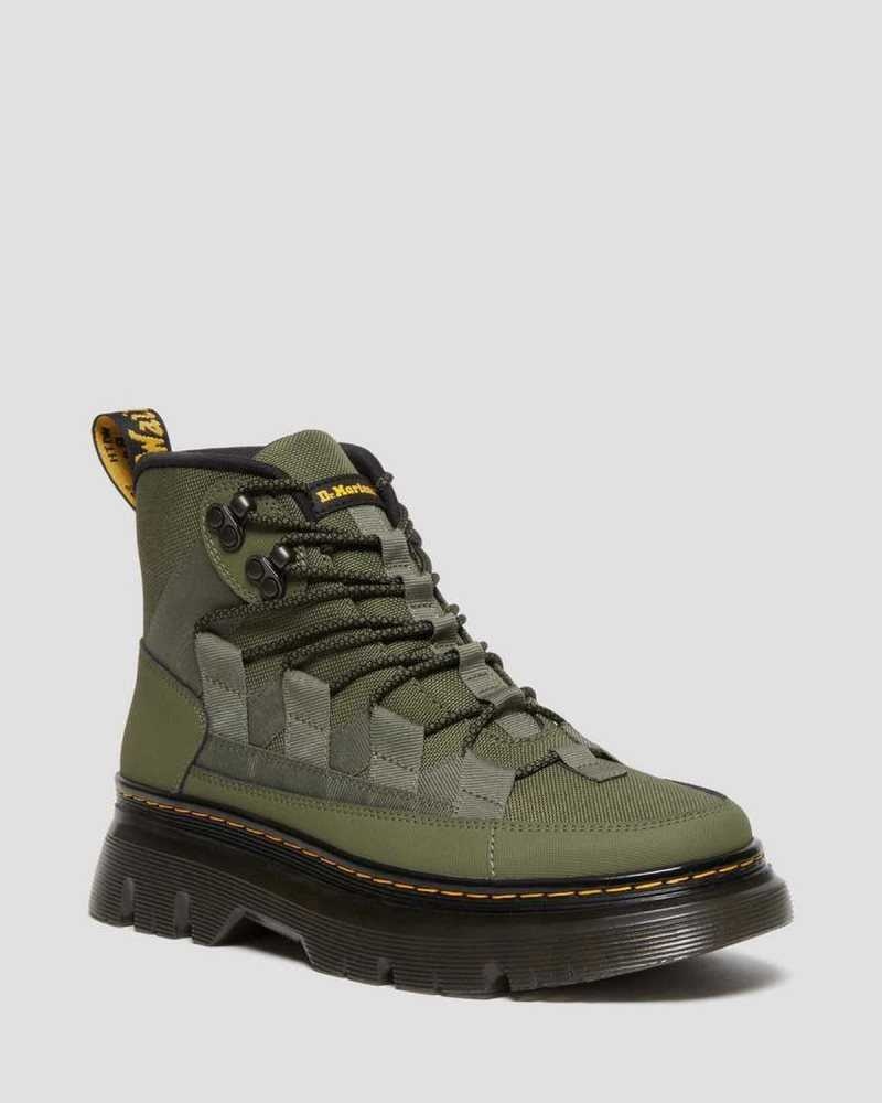 Dr Martens Boury Lær Vanlige Boots Fritidsstøvler Herre Khaki Grønn | ACHUF6483