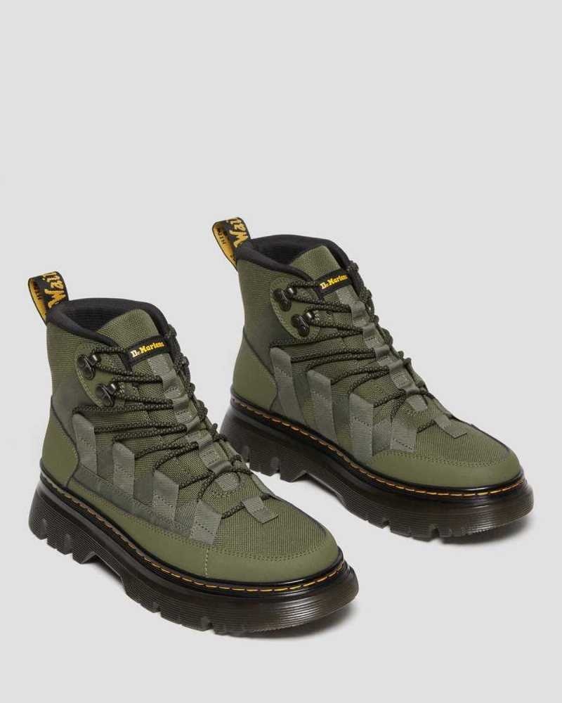 Dr Martens Boury Lær Vanlige Boots Fritidsstøvler Dame Khaki Grønn | PGNHK0643