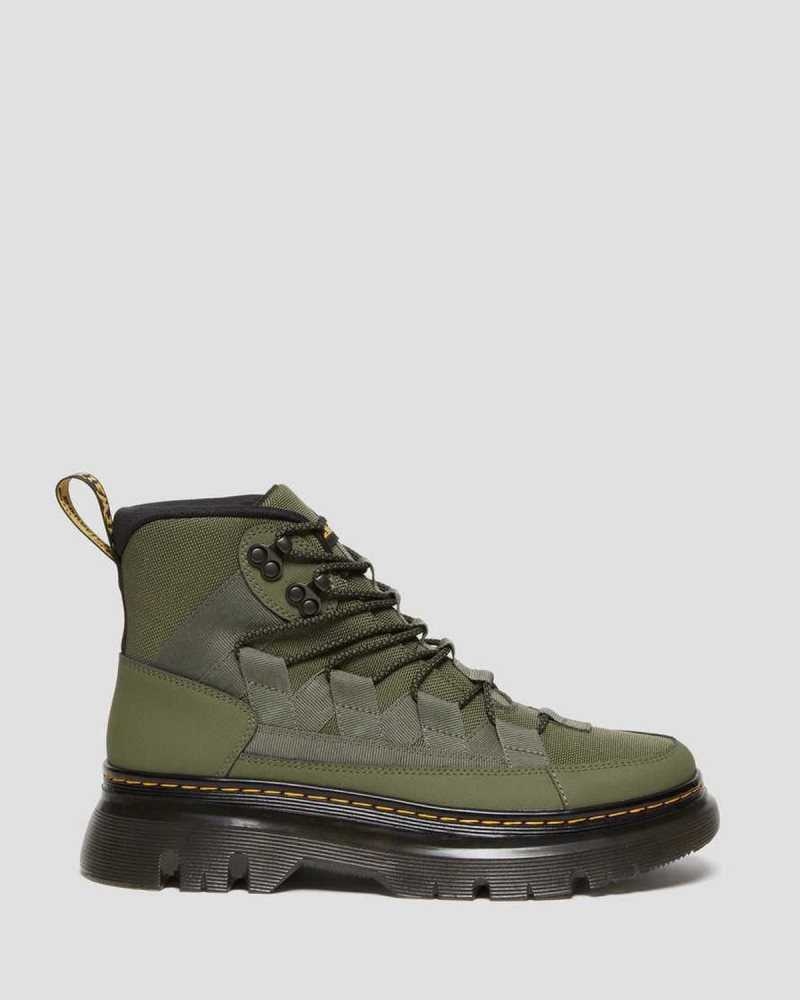 Dr Martens Boury Lær Vanlige Boots Fritidsstøvler Dame Khaki Grønn | PGNHK0643