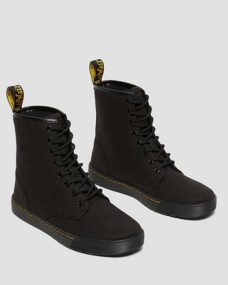 Dr Martens Cairo Canvas Blonder Up Boots Fritidsstøvler Herre Svarte | QHYVA2368