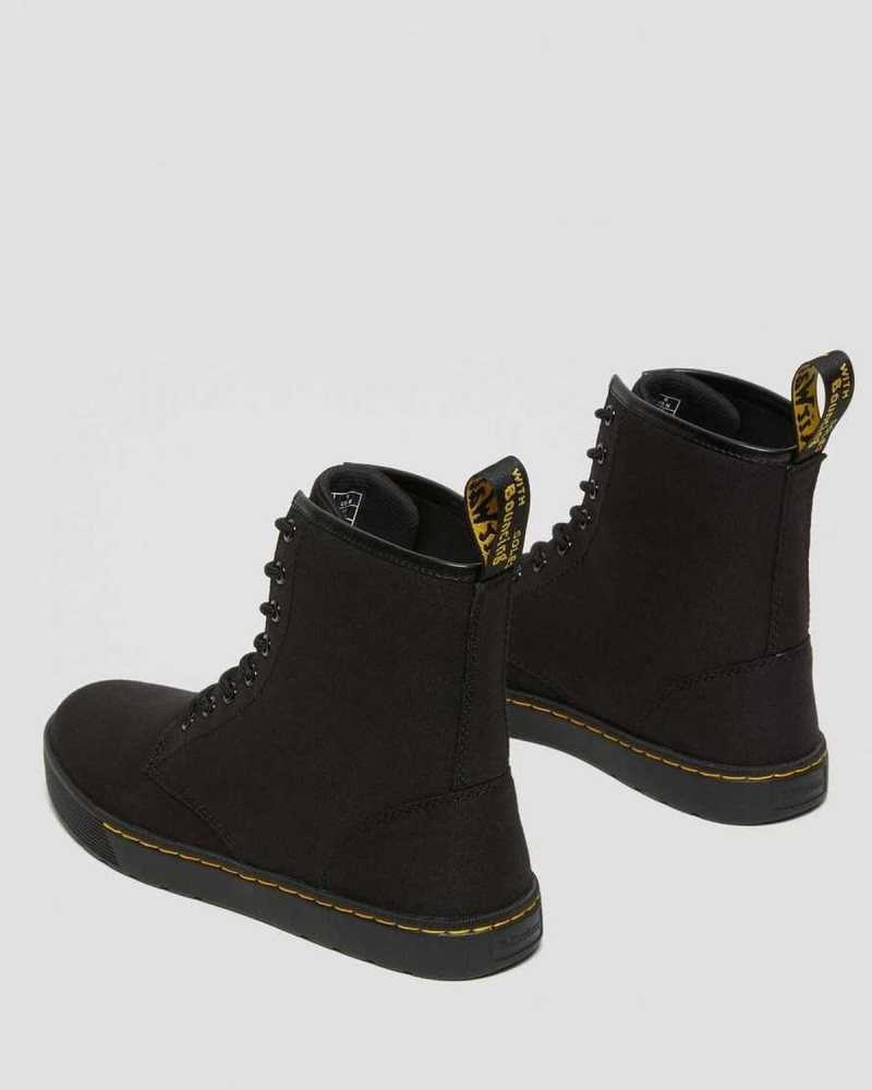 Dr Martens Cairo Canvas Blonder Up Boots Fritidsstøvler Herre Svarte | QHYVA2368