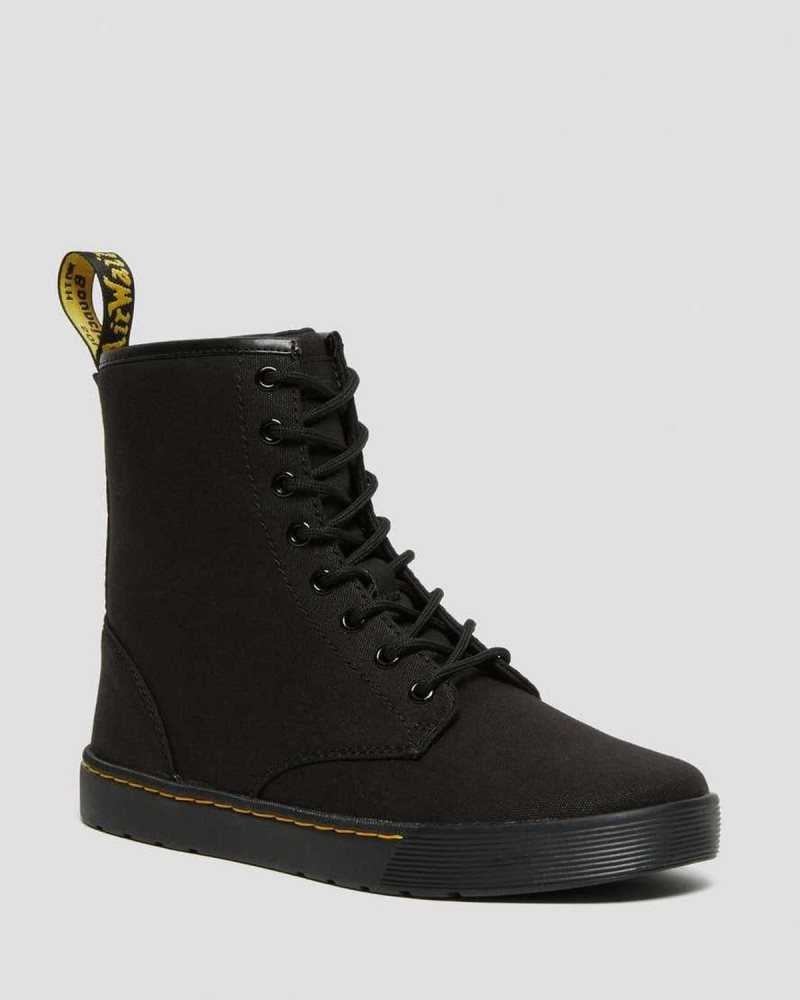 Dr Martens Cairo Canvas Blonder Up Boots Fritidsstøvler Herre Svarte | QHYVA2368