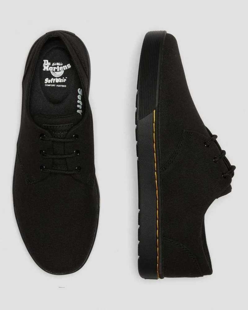 Dr Martens Cairo Low Canvas Shoes Fritidsstøvler Herre Svarte | VQBEP7651