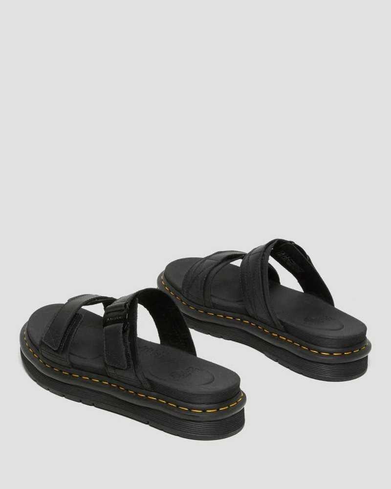 Dr Martens Chilton Lær Badesandaler Sandals Badesandaler Dame Svarte | RVTFC7036