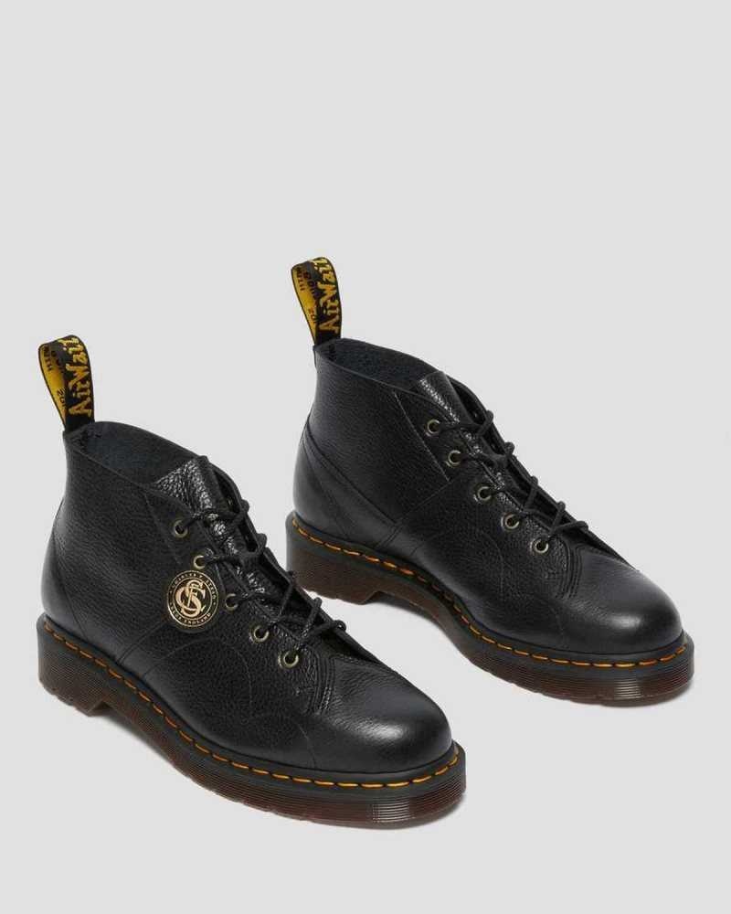 Dr Martens Church Buckingham Lær Monkey Boots Støvler Herre Svarte | SJYZD4769