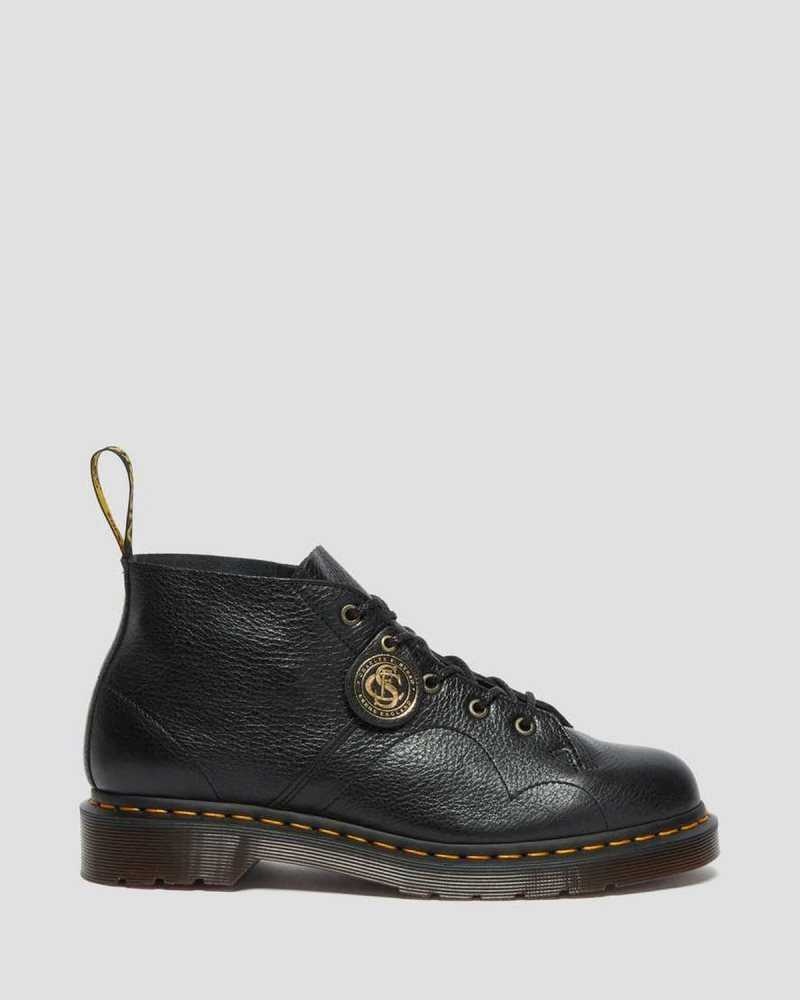 Dr Martens Church Buckingham Lær Monkey Boots Støvler Herre Svarte | SJYZD4769