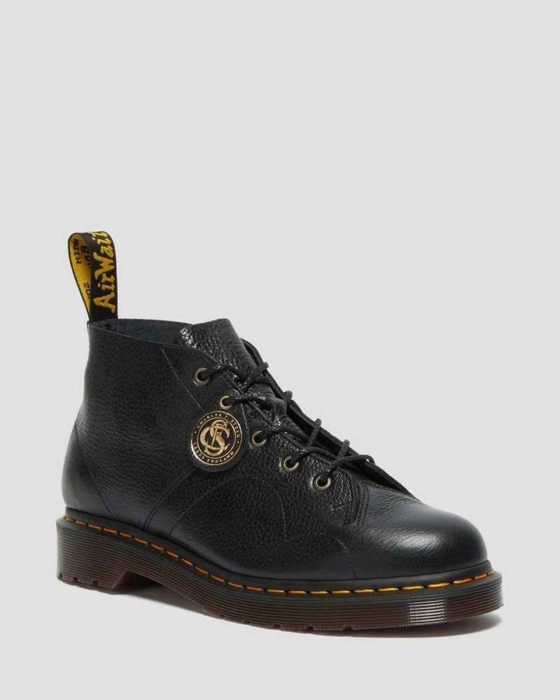 Dr Martens Church Buckingham Lær Monkey Boots Støvler Herre Svarte | SJYZD4769