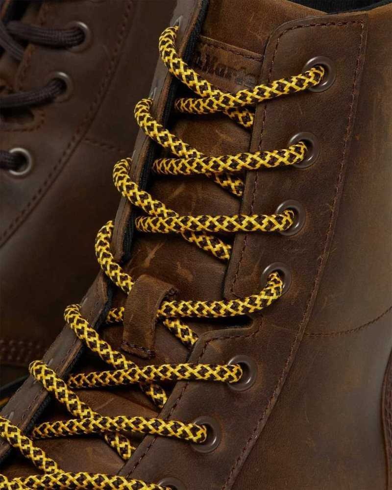 Dr Martens Combs Crazy Horse Lær Vanlige Boots Støvletter Dame Brune | GXKYF1547