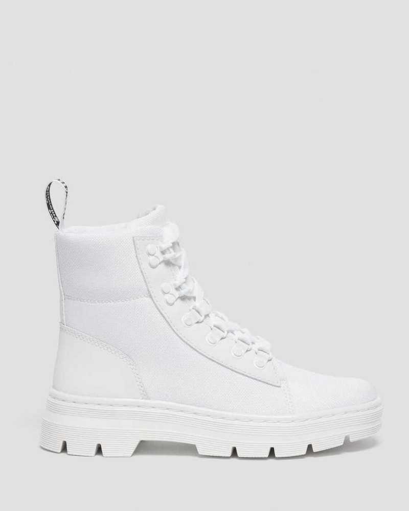 Dr Martens Combs Poly Vanlige Boots Fritidsstøvler Dame Hvite | NPAFG8192