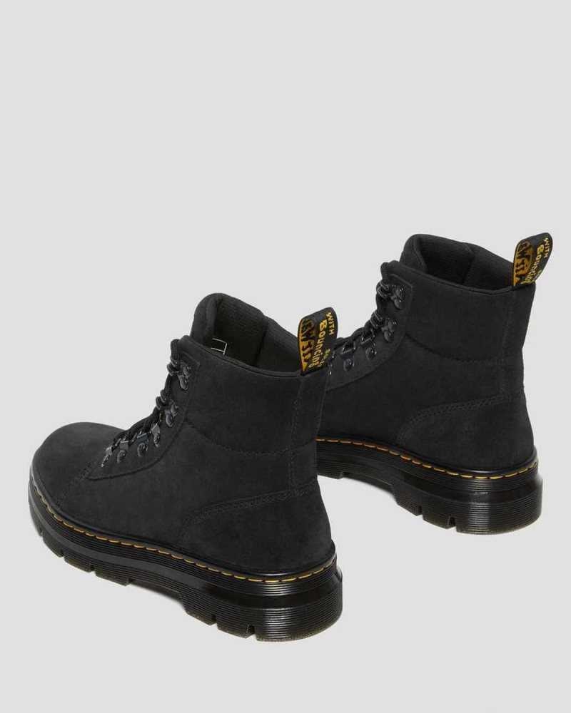 Dr Martens Combs Semsket Skinn Vanlige Boots Fritidsstøvler Dame Svarte | CIFXQ9345