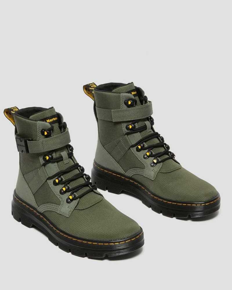 Dr Martens Combs Tech II Poly Vanlige Boots Fritidsstøvler Dame Khaki Grønn | EBCGV7821