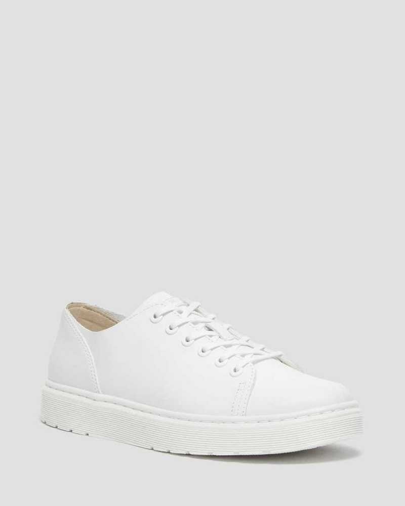 Dr Martens Dante Lær Vanlige Shoes Loafers Dame Hvite | DRGZS3059