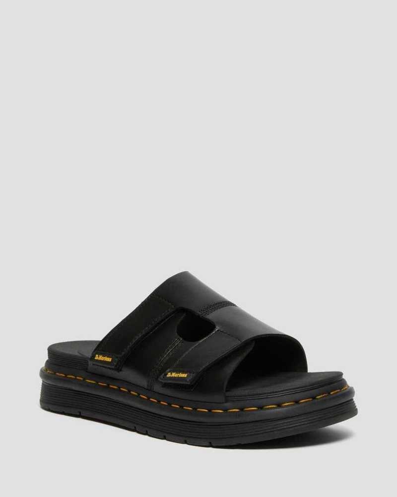 Dr Martens Daxton Lær Badesandaler Sandals Badesandaler Dame Svarte | KQZGM0831