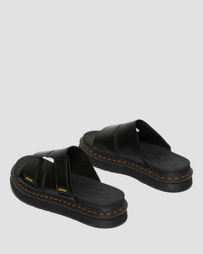 Dr Martens Daxton Lær Badesandaler Sandals Sandaler Med Reim Herre Svarte | IONRK0925