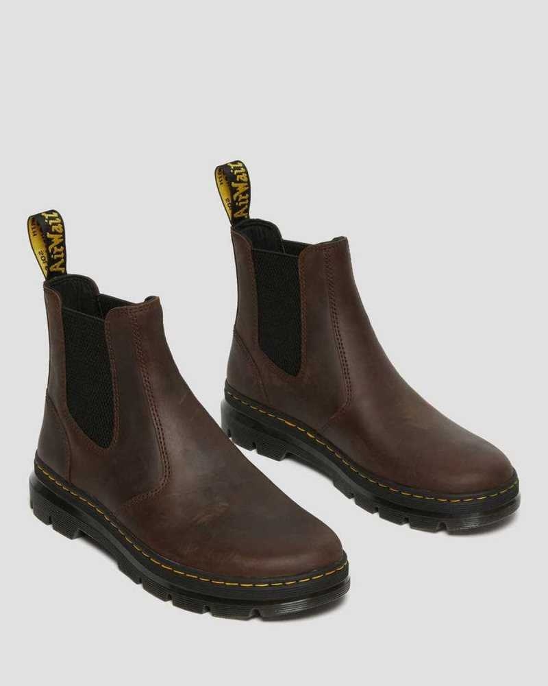 Dr Martens Embury Crazy Horse Lær Vanlige Boots Støvletter Herre Brune | MFUSJ1976