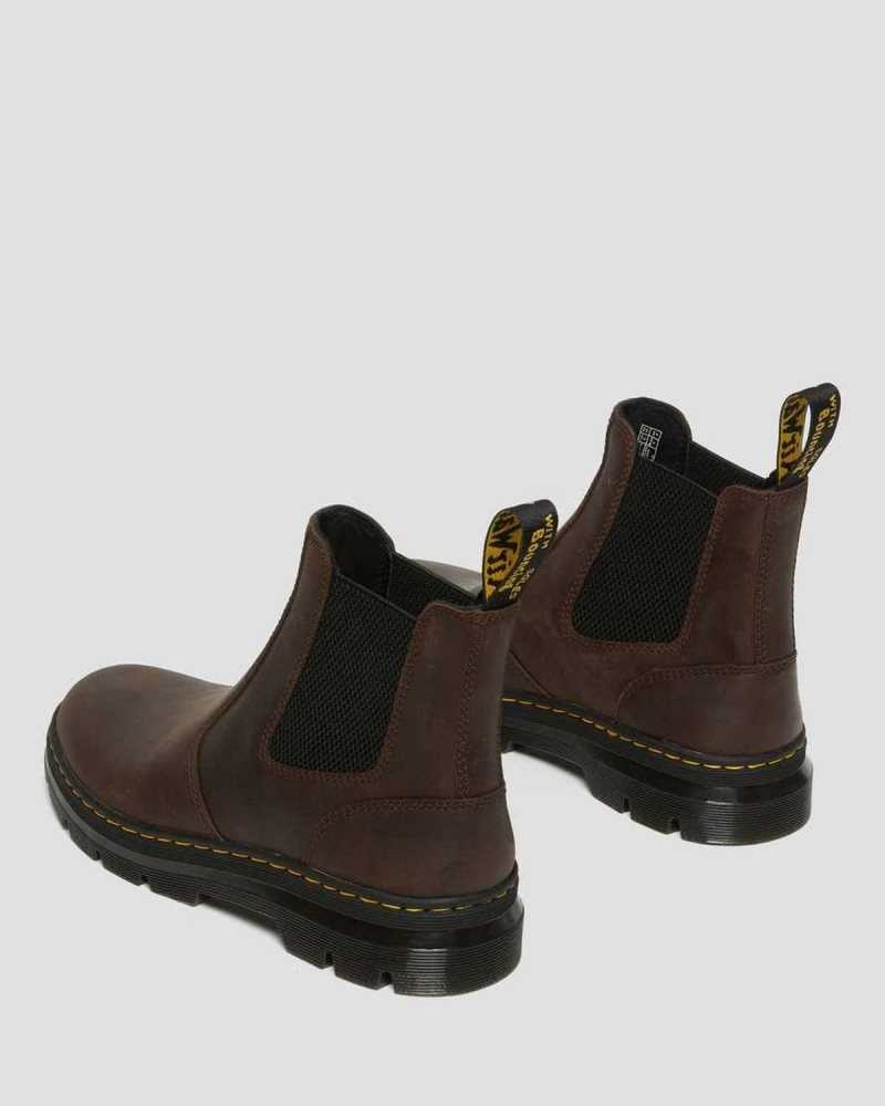 Dr Martens Embury Crazy Horse Lær Vanlige Boots Støvletter Herre Brune | MFUSJ1976