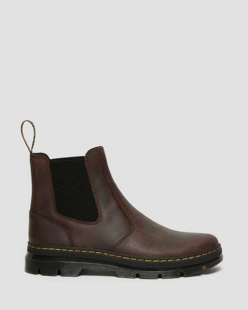 Dr Martens Embury Crazy Horse Lær Vanlige Boots Støvletter Herre Brune | MFUSJ1976