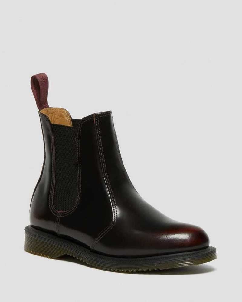 Dr Martens Flora Arcadia Lær Chelsea Boots Chelsea Støvler Dame Rosa Rød | CHOQN5024