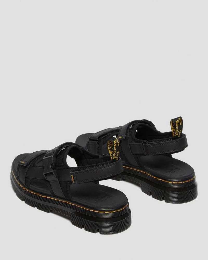 Dr Martens Forster Webbing Sandals Sandaler Med Reim Herre Svarte | SMNBY0173