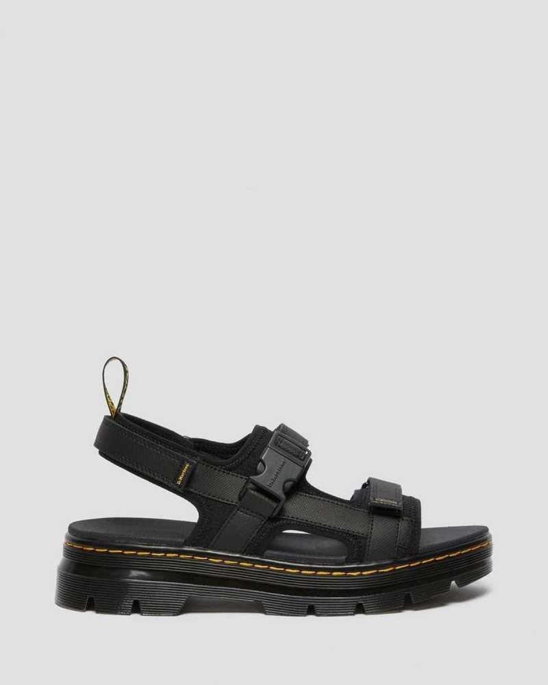 Dr Martens Forster Webbing Sandals Sandaler Med Reim Herre Svarte | SMNBY0173