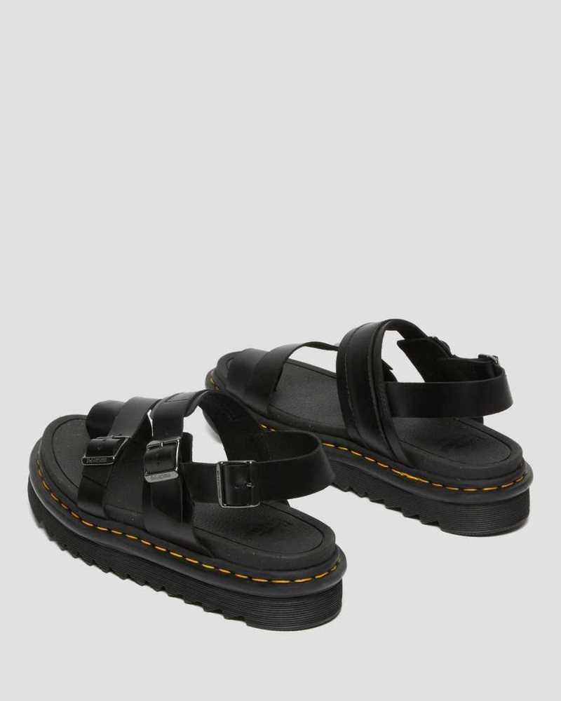 Dr Martens Fynn Lær Reima Sandals Sandaler Med Reim Herre Svarte | EGSRU0743