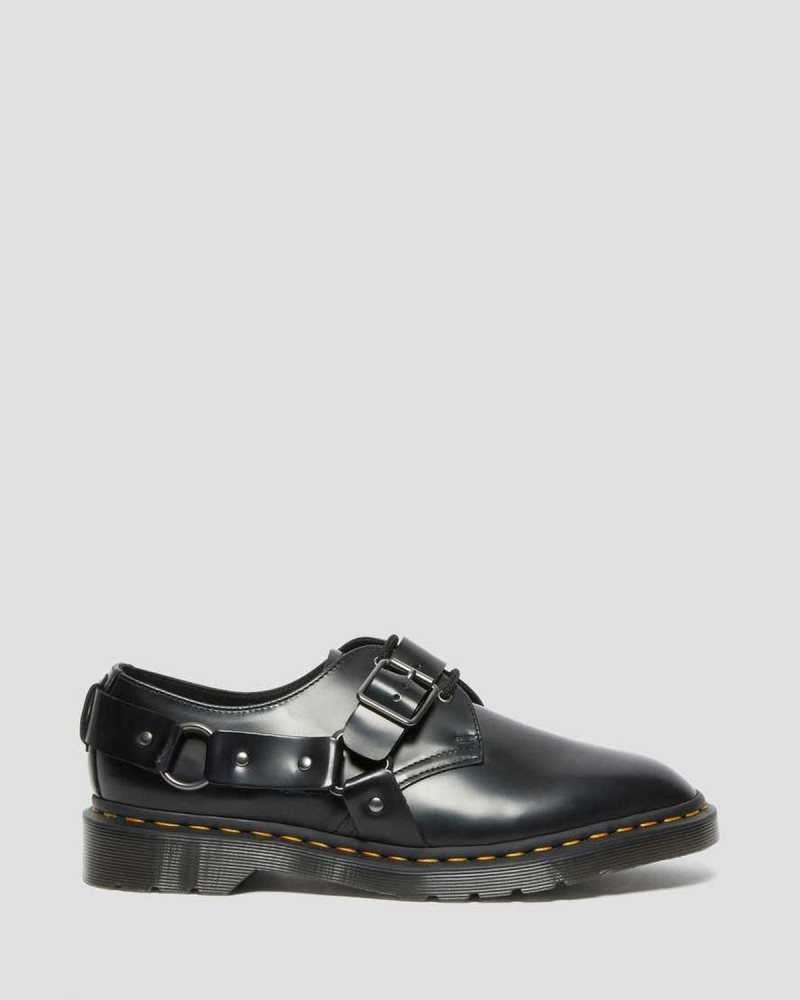 Dr Martens Henree Polished Smooth Lær Spenne Shoes Loafers Dame Svarte | FNRML7369