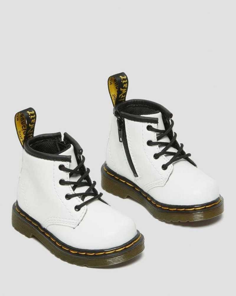 Dr Martens Infant 1460 Lær Blonder Up Boots Støvler Barn Hvite | IXOBS3429