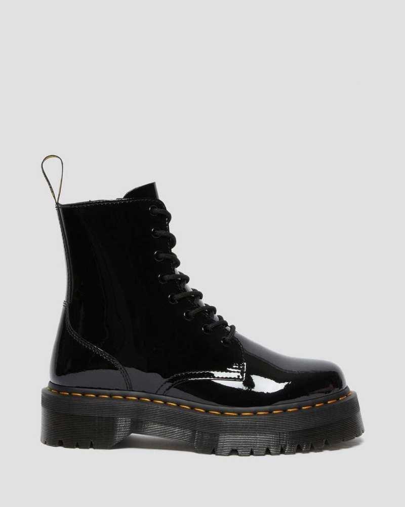 Dr Martens Jadon Patent Lær Platform Boots Støvletter Herre Svarte | WUDJA6950