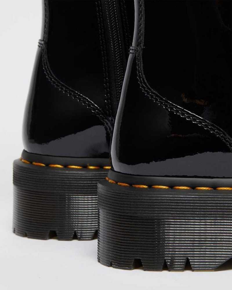 Dr Martens Jadon Patent Lær Platform Boots Støvletter Herre Svarte | WUDJA6950