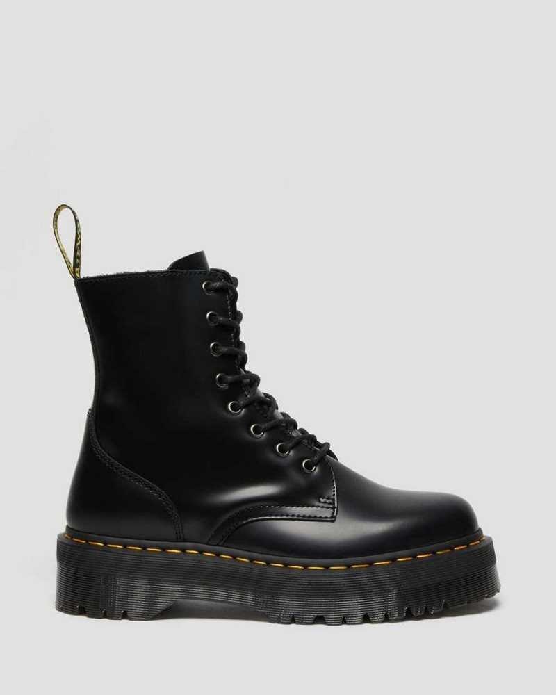 Dr Martens Jadon Smooth Lær Platform Boots Støvletter Herre Svarte | PNKBL5860