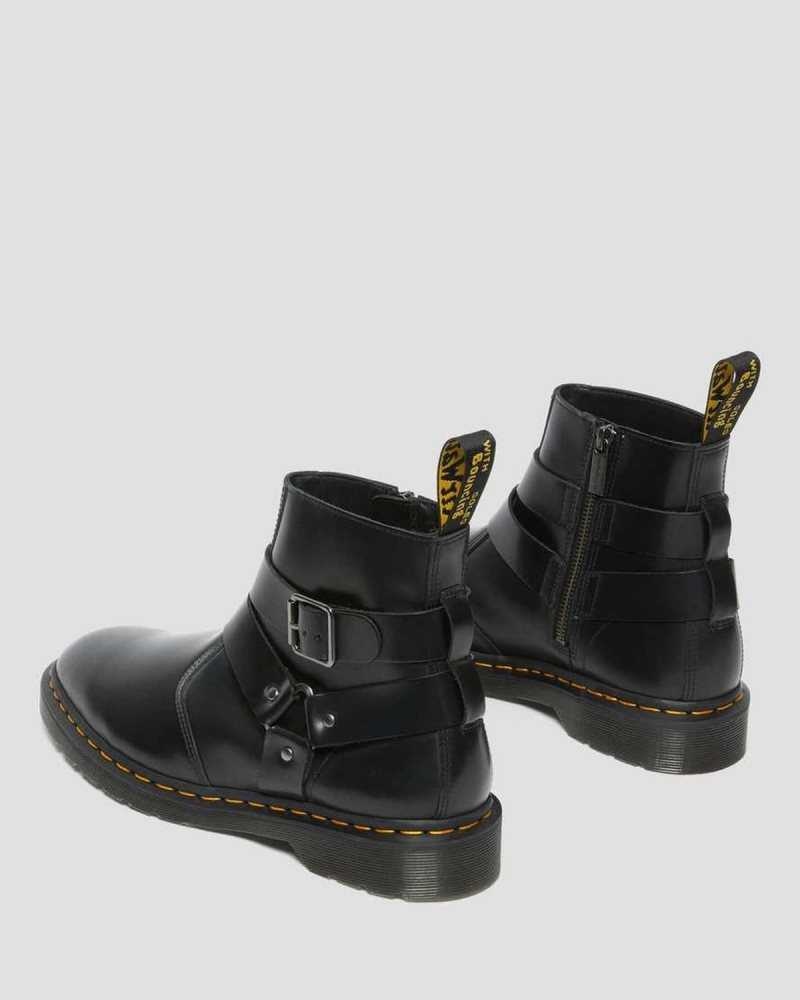 Dr Martens Jaimes Lær Harness Chelsea Boots Støvletter Dame Svarte | DOLMK4820