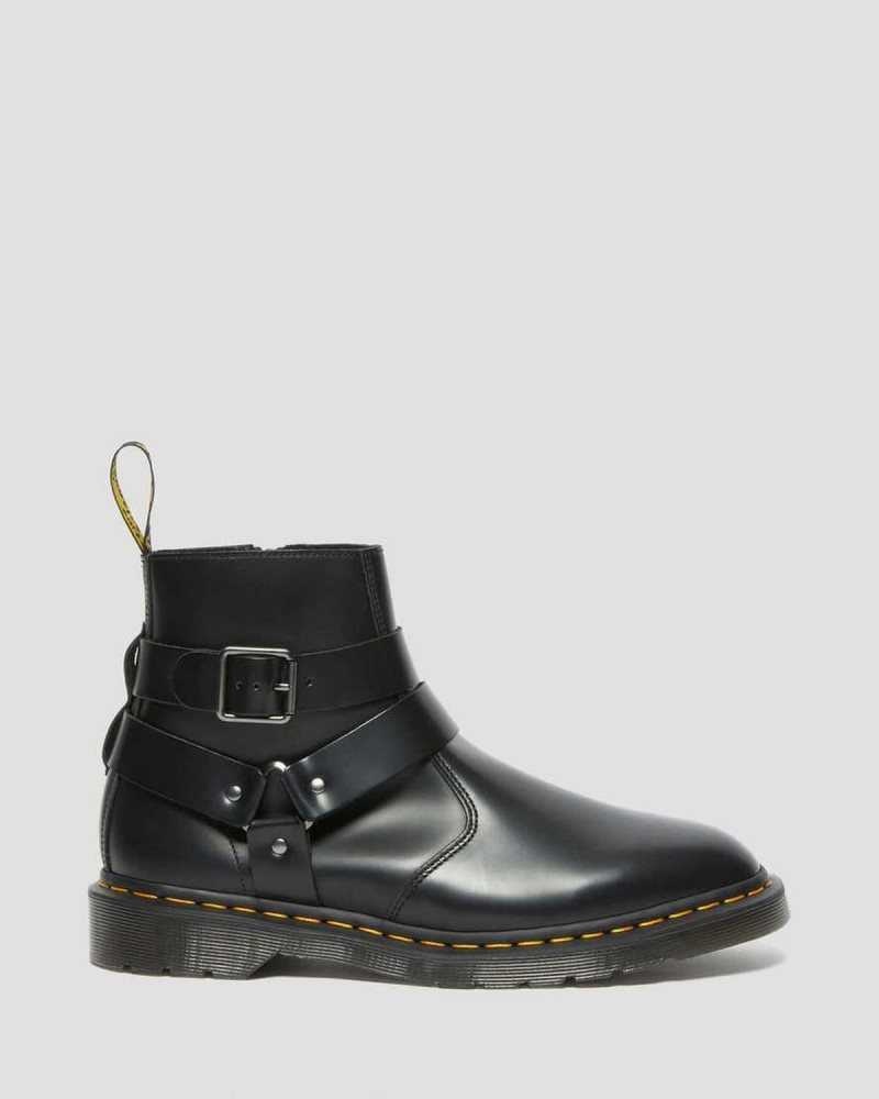 Dr Martens Jaimes Lær Harness Chelsea Boots Støvletter Dame Svarte | DOLMK4820