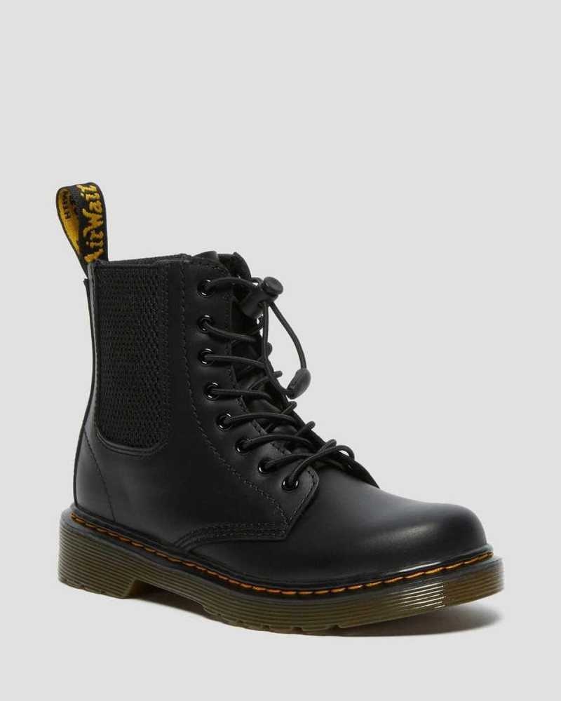 Dr Martens Junior 1460 Harper Lær Boots Støvler Barn Svarte | FZUEN0281