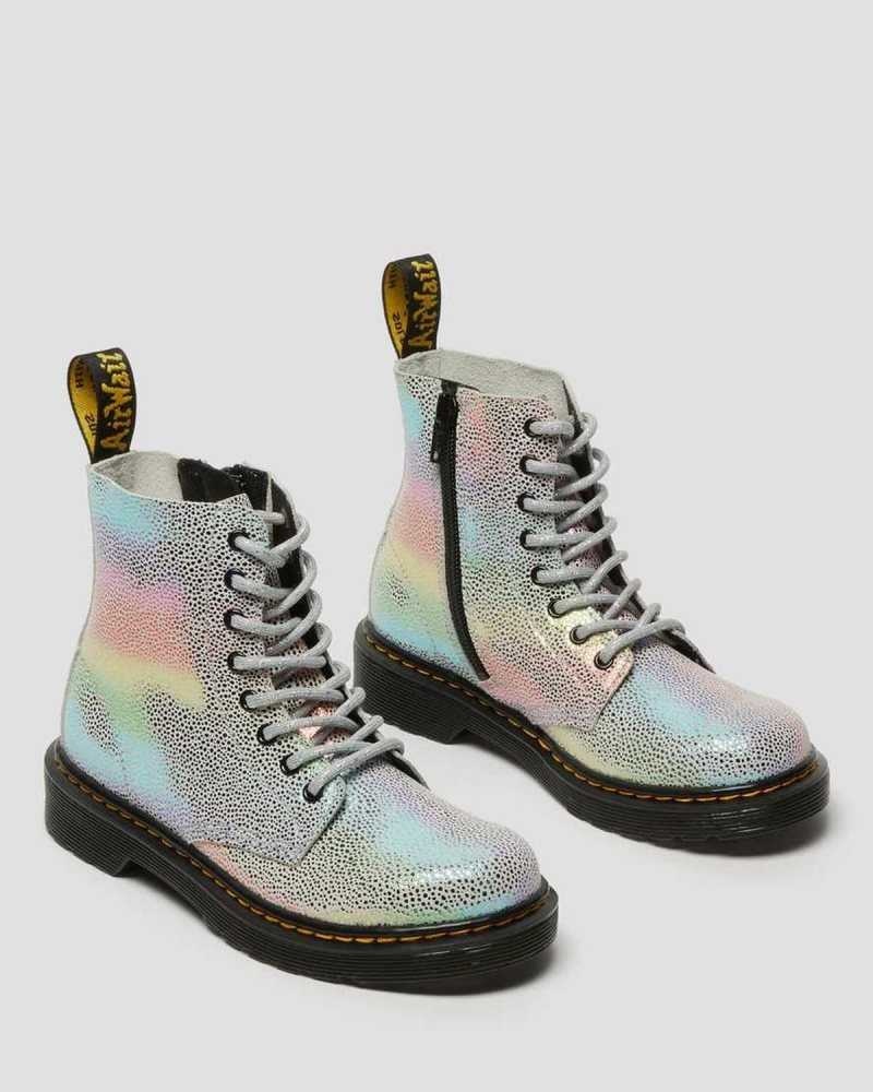 Dr Martens Junior 1460 Pascal Iridescent Blonder Up Boots Støvler Barn Multicolor | YSERZ5107