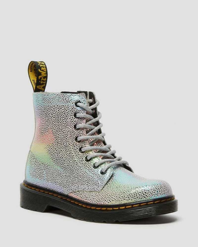 Dr Martens Junior 1460 Pascal Iridescent Blonder Up Boots Støvler Barn Multicolor | YSERZ5107