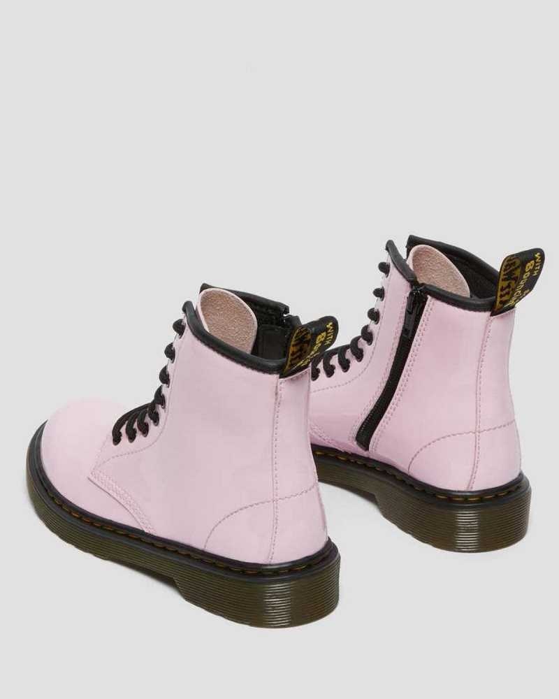 Dr Martens Junior 1460 Patent Lær Blonder Up Boots Støvler Barn Rosa | MEPYC5763