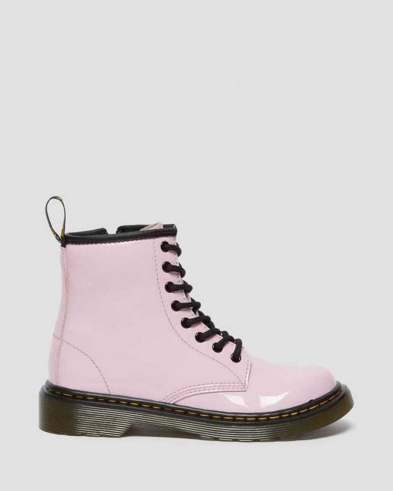 Dr Martens Junior 1460 Patent Lær Blonder Up Boots Støvler Barn Rosa | MEPYC5763