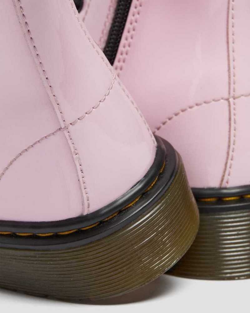 Dr Martens Junior 1460 Patent Lær Blonder Up Boots Støvler Barn Rosa | MEPYC5763