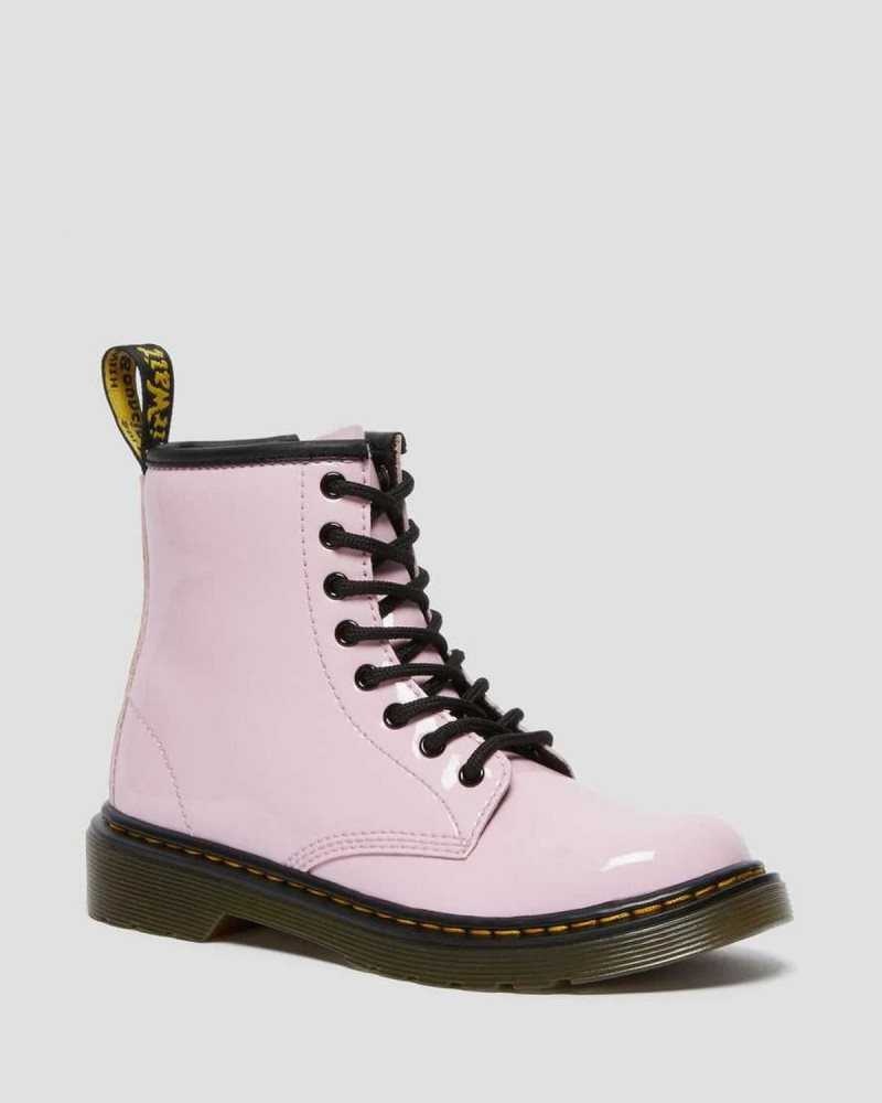 Dr Martens Junior 1460 Patent Lær Blonder Up Boots Støvler Barn Rosa | MEPYC5763