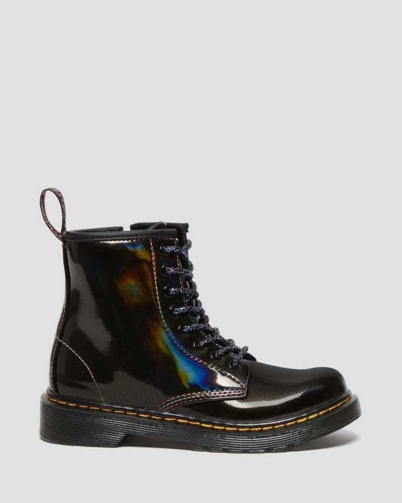 Dr Martens Junior 1460 Sparkle Rays Blonder Up Boots Støvler Barn Svarte | LUAPF8102