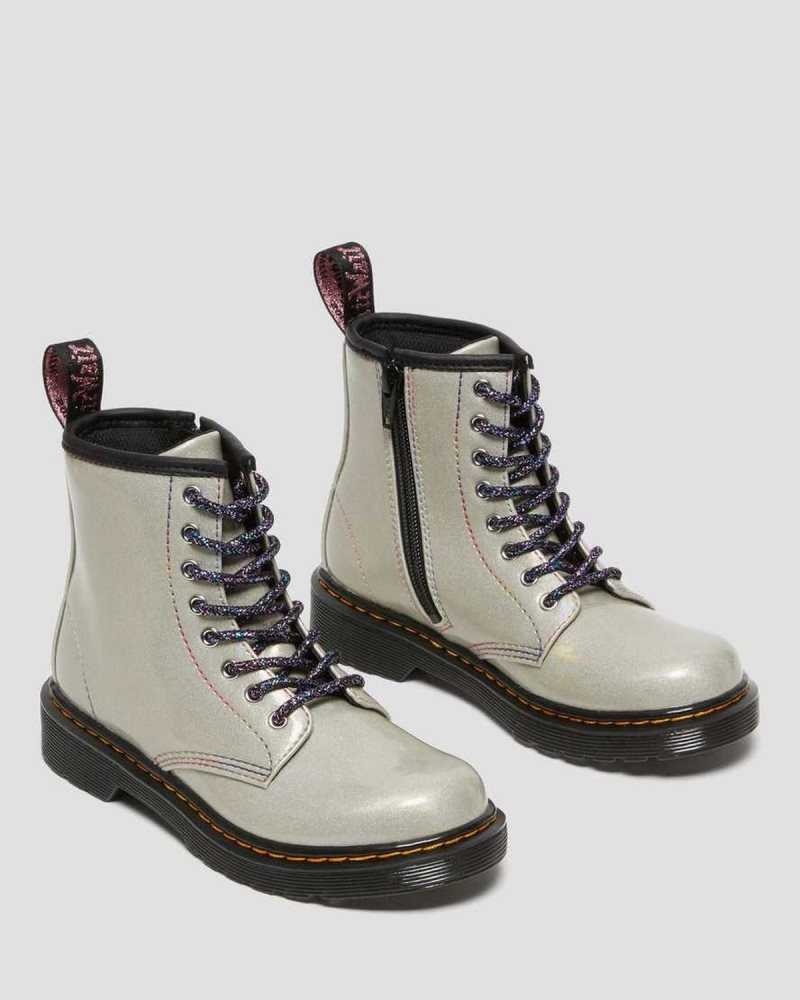 Dr Martens Junior 1460 Sparkle Rays Blonder Up Boots Støvler Barn Sølv | KDNJM0538