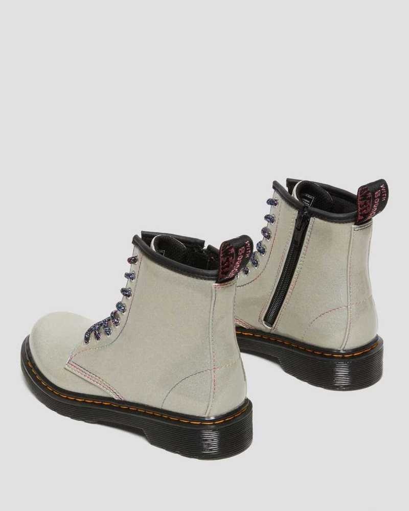 Dr Martens Junior 1460 Sparkle Rays Blonder Up Boots Støvler Barn Sølv | KDNJM0538